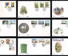 Collection 1986 Ireland Commemorative Stamps An Post First Day Cover (FDC). Collection of 9 covers.