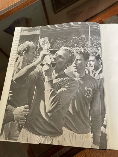 Vintage Hardcover Copy of The Boys Book of Soccer for 1967 Cover photo Celebrating England 1966 World Cup