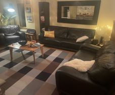 2 leather sofas + armchair