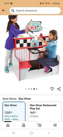 Brand New Melissa & Doug Wooden Diner Set Sealed Box Perfect Gift