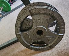 2x25kg cast iron plates for olympic barbell