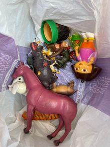 small bag of mixed figurine toys