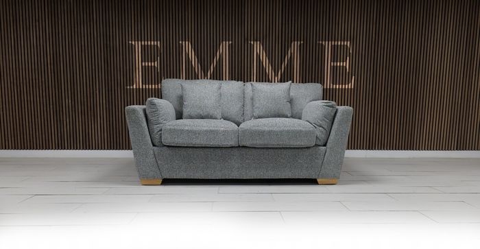 Emme Grey & Beige Fabric Sofa Set