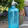 Antique, soda syphon, Coloured,Blue Bottle ,Pub Memorabilia Image 2