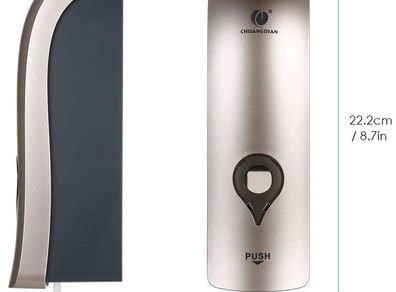 Soap Dispenser Wall Mounted, No Drilling 300ml Shower Dispenser Manual Shower Gel Liquid Shampoo Sanitizer Dispenser Holder for Hotel, Office, Home, Healthcare Facilities