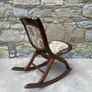 Antique mahogany Folding Rocking Chair. Image 6