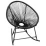 Outdoor Rocking Chair Black Poly Rattan Image 5