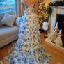Danis closet blue and white floral maxi dress Image 5