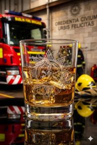 Dublin Fire Brigade Laser Engraved Whiskey Glass