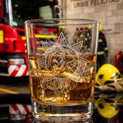 Dublin Fire Brigade Laser Engraved Whiskey Glass