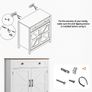 Farmhouse Sideboard Cabinet with Drawer & 2 Barn Doors Image 3