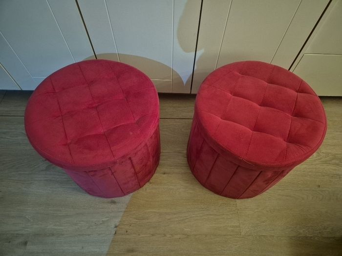 OHS Hot Pink Ottoman boxes x 2