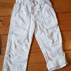BNWT NEXT Age 3-4 White Trousers