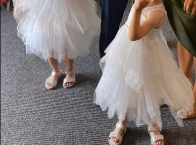 White tulle dress age 6years