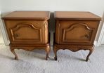 Set of 2 Gorgeous Antique Dutch Oak Night Table, Beside Table Lockers