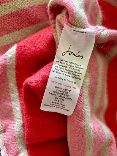 Joules striped dress with wool