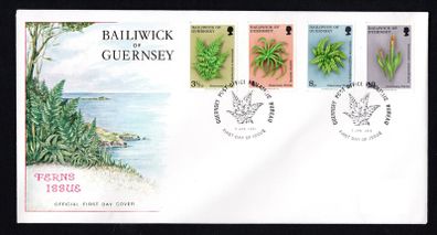 1975 Guernsey Ferns Commemorative Stamps Addressed First Day Cover (FDC)