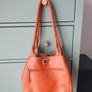 Orange Leather Handbag Similar To Tod's Handbag Image 6