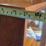 mid-century book case display glass doors teak Image 5