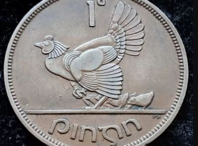 [#2007] - Ireland 1940 | Irish 1d | Irish One Penny | Hen and Chicks | KM.11