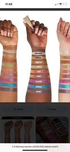 Danessa myricks color fix foils waterproof liquid pigment nebula