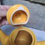 Vintage Rayware Yellow Ceramic Teapot Image 3