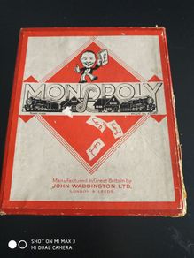 Early Wooden vintage Monopoly game