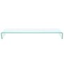 TV Stand/Monitor Riser Glass Clear 110x30x13 cm Image 2