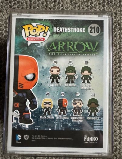 Funko Pop! MANU BENNETT as Deathstroke ARROW #210 Autographed Signed