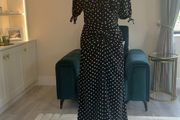 Brand-new Ladies Dove Ruched Detail Midi Dress In Black Spot from Girl in Mind