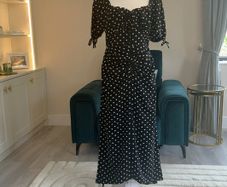 Brand-new Ladies Dove Ruched Detail Midi Dress In Black Spot from Girl in Mind