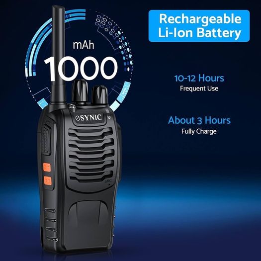 NEW SALE | Walkie Talkies 4Pcs Professional Best Walkie Talkies- 2 Way Radio Long Range Rechargeable Walkie Talkies for Adult With Original Earpieces &16CH Single Band Supports