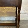 Antique, c1680 oak peg jointed Charles 11 side table. Image 10