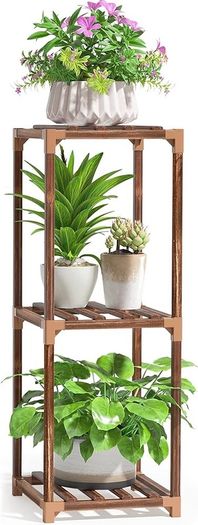 NEW SALE | Wood Plant Stand Indoor, 3 Tier Tall Plant Shelf Flower Pot Stands Display Rack Holder Outdoor