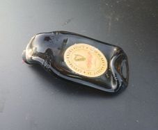 melted guiness bottles