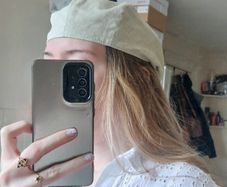 Unworn Y2K Cream Beige Newsboy Cap / Baker Boy Flat Cap Summer 100% Linen