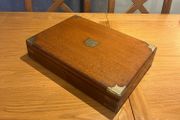 Antique Oak &amp; Brass Box WW1 Connection