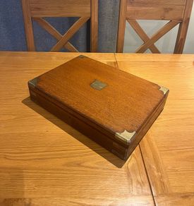 Antique Oak & Brass Box WW1 Connection