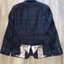 HERBIE FROGG Mens Tweed Blazer Blue Check Abraham Moon Wool Jacket 40R Velvet Image 4