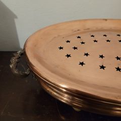 Antique french copper food warmer