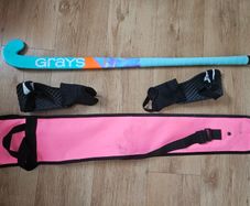 Hockey Stick, Bag and Shin Guards