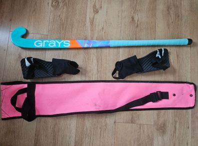 Hockey Stick, Bag and Shin Guards