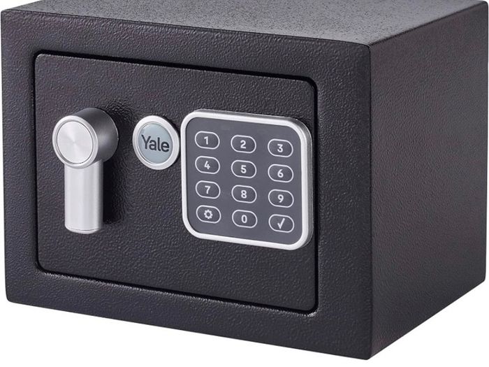 Small Value Safe, Digital Keypad, LED Light Indicators, 15mm Steel Locking Bolts, Emergency Override Key, Wall And Floor Fixings, Black Finish (FREE POSTAGE)
