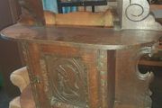 Hand Carved Oak Wall Unit