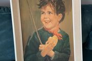Vintage Nostalgic Large Framed Print Naive Decoration
