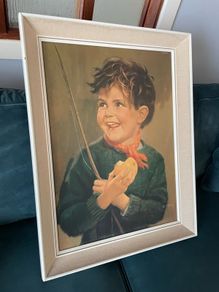 Vintage Nostalgic Large Framed Print Naive Decoration
