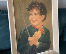 Vintage Nostalgic Large Framed Print Naive Decoration