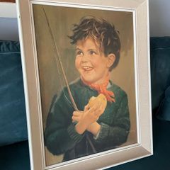 Vintage Nostalgic Large Framed Print Naive Decoration