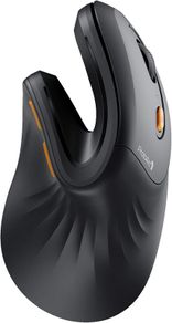 Ergonomic Mouse, Wireless Vertical Mini Mouse Rechargeable Optical Mice with Multi-Device (2 Bluetooth + USB Connection), 3 Adjustable DPI for Computer, iPad, Mac, Windows Black