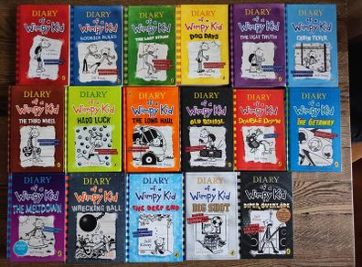 17x Diary of a Wimpy Kid  by Jeff Kinney, Age 9+
